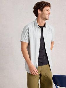 Хлопковая рубашка Finsbury Regular Fit с геометрическим принтом White Stuff, Blue