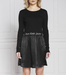 Платье CALVIN KLEIN JEANS LOGO ELASTIC, черный