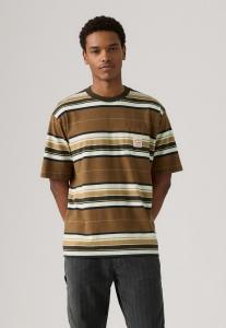 Футболка Levi's Workwear WORKWEAR TEE, Wild Frontier Printed Stripe Partridge/Brown