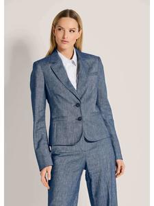 MADELEINE Блейзер Eleganter Einreiher mit Reverskragen in nachtblau / melange