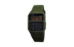 CASIO Мужские часы Retrofit Series с кварцевым механизмом и ремешком из смолы, черный циферблат