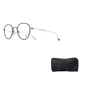 Chrome Hearts Оправы для очков из титанового сплава овальной формы, унисекс, серебристые