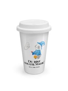Кружка на вынос Halloween Magic с надписью белого цвета Mr. & Mrs. Panda