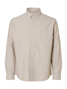 SELECTED Рубашка на пуговицах 'SLHRick' Regular fit в цвете капучино