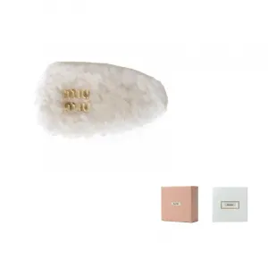 Заколка для волос с плетеным логотипом MIU MIU, белый