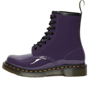 Ботинки Dr. Martens Lens Patent Leather 8 Martin, черный / фиолетовый
