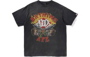 Футболка BAPE X SAINT Mxxxxxx Co-branded Series унисекс темно-серая A Bathing Ape, темно-серый