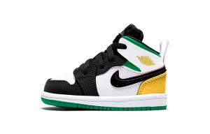 Кроссовки Jordan 1 Mid SE White Laser Orange Lucky Green TD