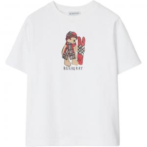 Детская футболка Burberry, белый