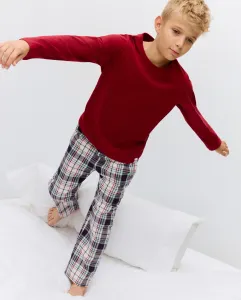 Длинные брюки в клетку двух цветов для мальчика Cotton Juice