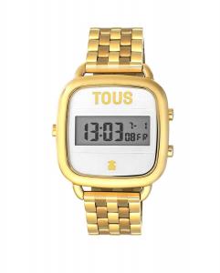 Цифровые женские часы D-Logo со стальным браслетом золотого цвета с IP-адресом Tous, золотой