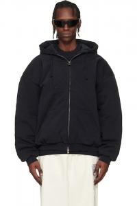 Толстовка на молнии с вышитым крестом Vetements, черный