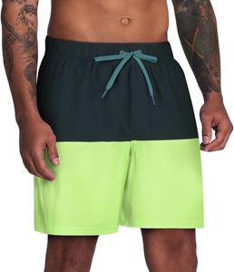 Мужские шорты для плавания с электробордом Under Armour, затягивающиеся на шнурок и эластичный пояс сзади, быстросохнущие, Sp22 Quirky Lime