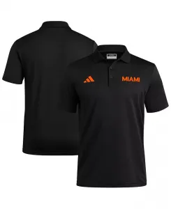 Мужская черная поло Ultimate 365 Ottoman Miami Hurricanes Adidas