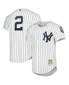Мужское аутентичное джерси белого цвета Derek Jeter New York Yankees Cooperstown Collection Mitchell & Ness