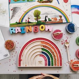 Деревянная сенсорная игра Монтессори Радуга. Inna marka