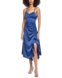 Платье-миди Sandro из тканого материала, синий