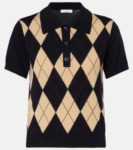 Рубашка-поло из шерсти с узором Аргайл Frame, Navy Multi