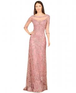 Женское кружевное платье-футляр со съемными рукавами до локтя Lara, Rose