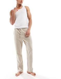 Текстурированные брюки ONLY & SONS цвета стираного экрю