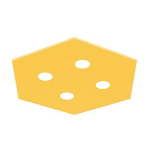 Потолочный светильник Lumicom River Hex 4X, 65x4x65 см, желтый