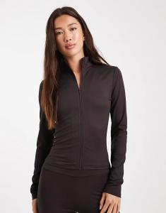 Скульптурный топ на молнии от Miss Selfridge из шоколада