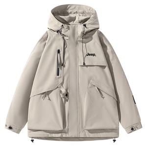 Jeep Городская куртка для улицы унисекс, Fleece-Lined-Beige Apricot