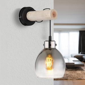 Настенный светильник Globo Lighting Ryan, копченое стекло / железо - 1-свет