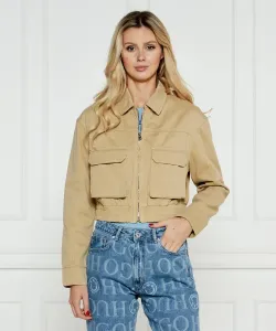 Куртка adana-1-d_b Cropped fit Hugo Blue, бежевый