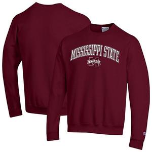 Мужской бордовый свитшот Mississippi State Bulldogs с арочным логотипом Champion