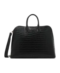 Сумка из тисненой кожи Kazar, черный