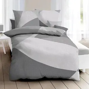 Постельное белье Dream Sleep Flannel Vista 135x200 см + 80x80 см олово Traumschlaf