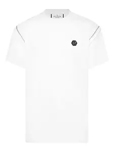 Футболка со стегаными плечами Philipp Plein, белый