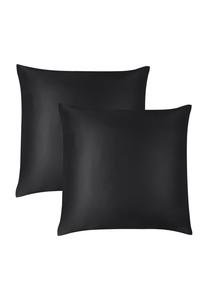 Комплект шелковых наволочек, 2 штуки, 80x80 см Aspero Enna, черный