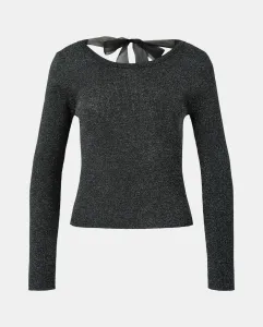 Женский джемпер с люрексом и открытой спиной Tintoretto, черный