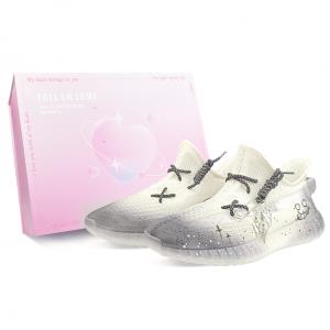 Adidas Originals Yeezy Boost 350 V2 низкие повседневные кроссовки унисекс бело-серые, цвет White