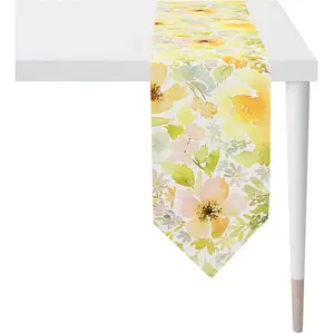 Скатерть 6511 SUMMERTIME, летний декор, лето цифровая печать Apelt, желтый