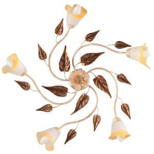 Потолочный светильник 70x70x20 см, белый/бежевый