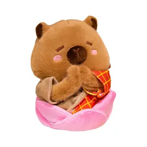 Плюшевая кукла Zen Capybara, The Gentle Capybara Dolls высотой 22 см Brangdy, коричневый