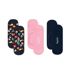 Носки 3 шт Happy Socks Line long, синий