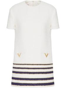 Valentino Garavani твидовое платье мини Mariniere, белый