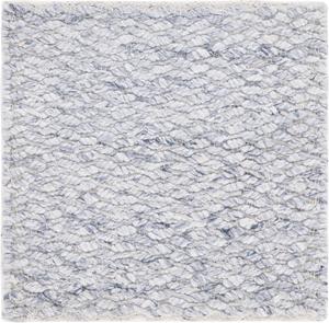 Ковер SAFAVIEH, 183 x 183 см, Natura Collection - Grey & Black, Farmhouse Design, ручной работы, идеален для помещений с высокой проходимостью в гостиной, спальне, столовой (NAT715F-6SQ)