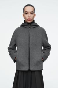 Куртка из двухслойной смеси с шерстью COS, серый