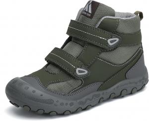 Детские водонепроницаемые походные ботинки Mishansha, мальчики и девочки, противоударные, противоскользящие, спортивные обувь для активного отдыха и походов, Army Green/Gray