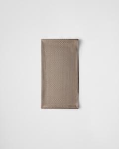 Шерстяной и шелковый шарф Prada, серый