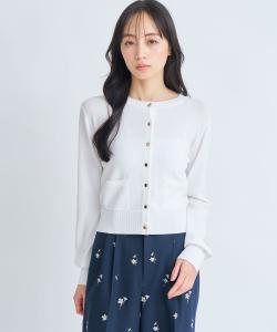 Кардиган из трикотажа с внешними карманами и защитой от УФ-излучения Noela, цвет Off White