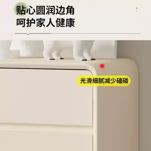 Yu Senyi Комод для спальни настенный из массива дерева, 5 ящиков, цвет крем, лакированный, доступны нестандартные размеры