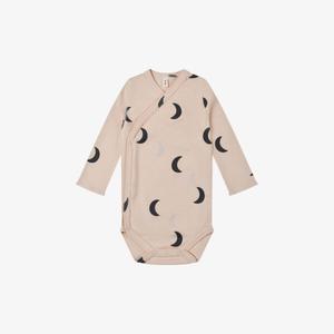 Боди из органического хлопка с абстрактным принтом 0–12 месяцев Organic Zoo, темно-синий