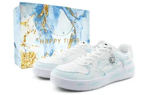 Понтонные лодки устойчивые к истиранию, легкие и дышащие низкие кроссовки для скейтборда unisex LINING, белый