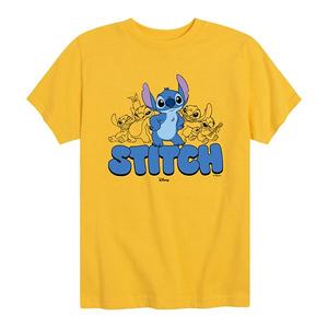 Футболка с принтом Lilo & Stitch для мальчиков 8-20 Disney, Yellow